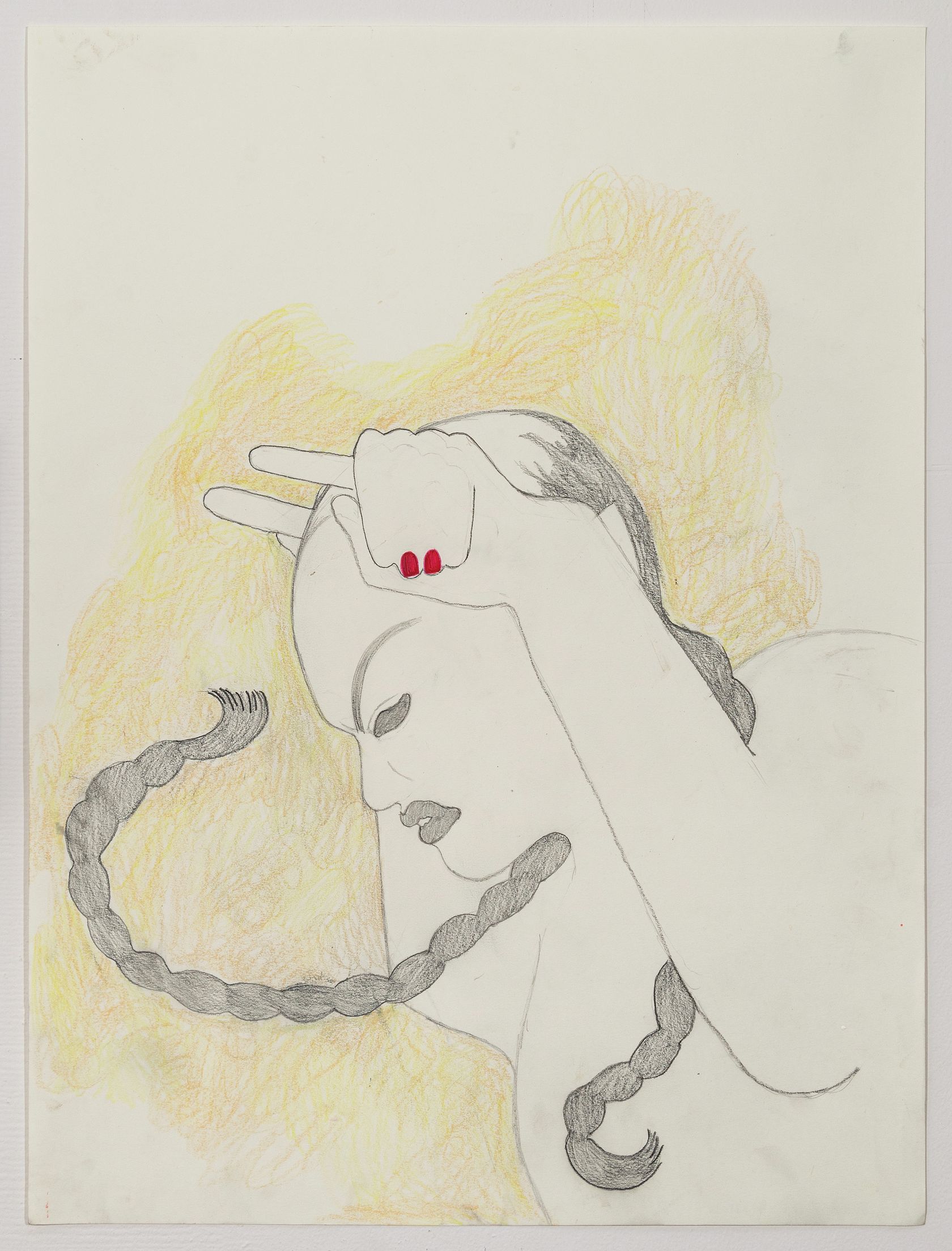 Amy Bravo, Como Tu, 2023 Graphite, pastel, encre et crayon de couleur61 × 46 cm / 24 × 18 in. | 70 × 55 × 3 cm / 27 1/2 × 21 5/8 × 1 1/8 in. (encadré/framed)