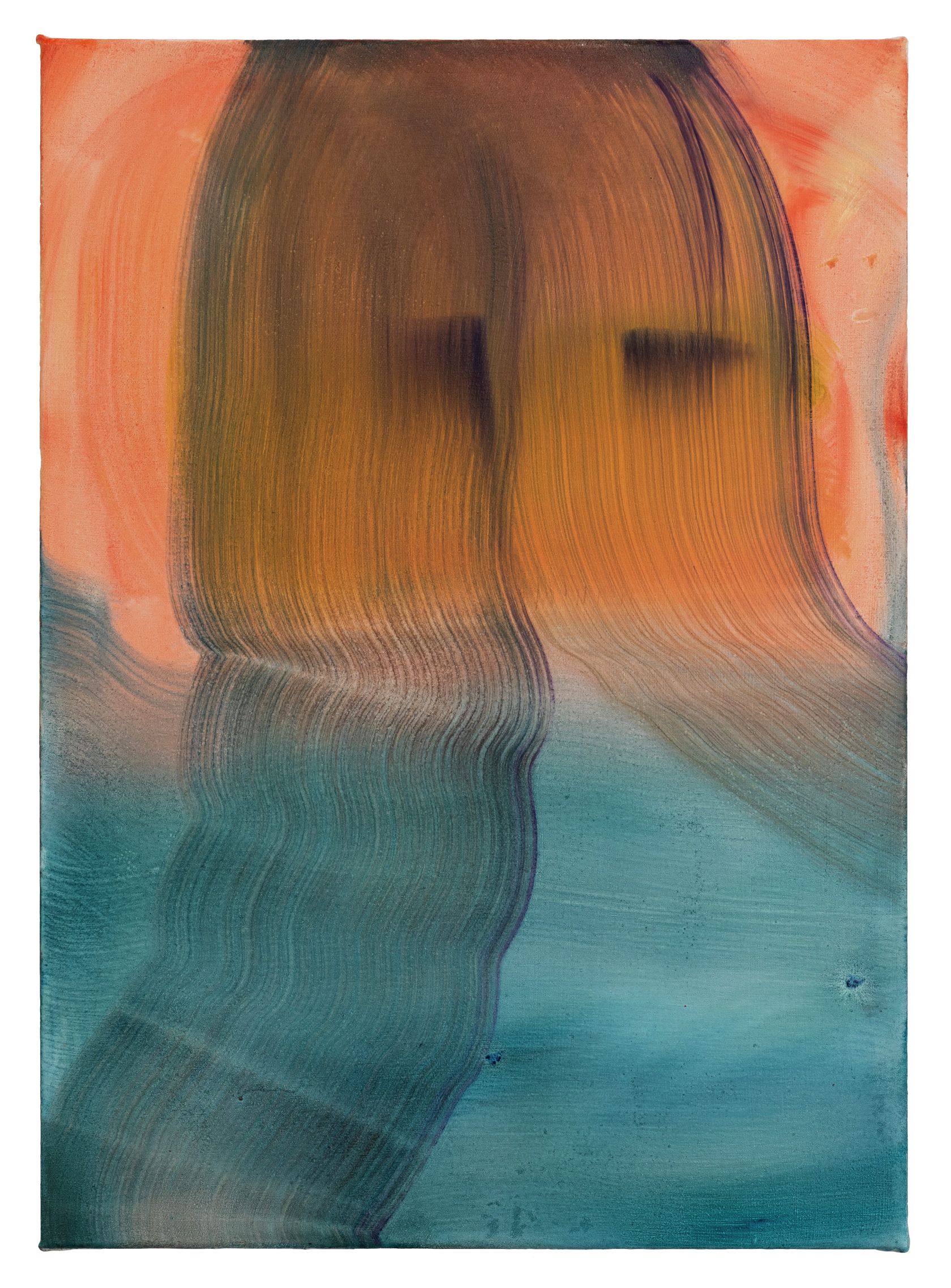 Aneta Kajzer, Abtauchen, 2021 Huile sur toile70 × 50 cm / 27 1/2 × 19 5/8 in.