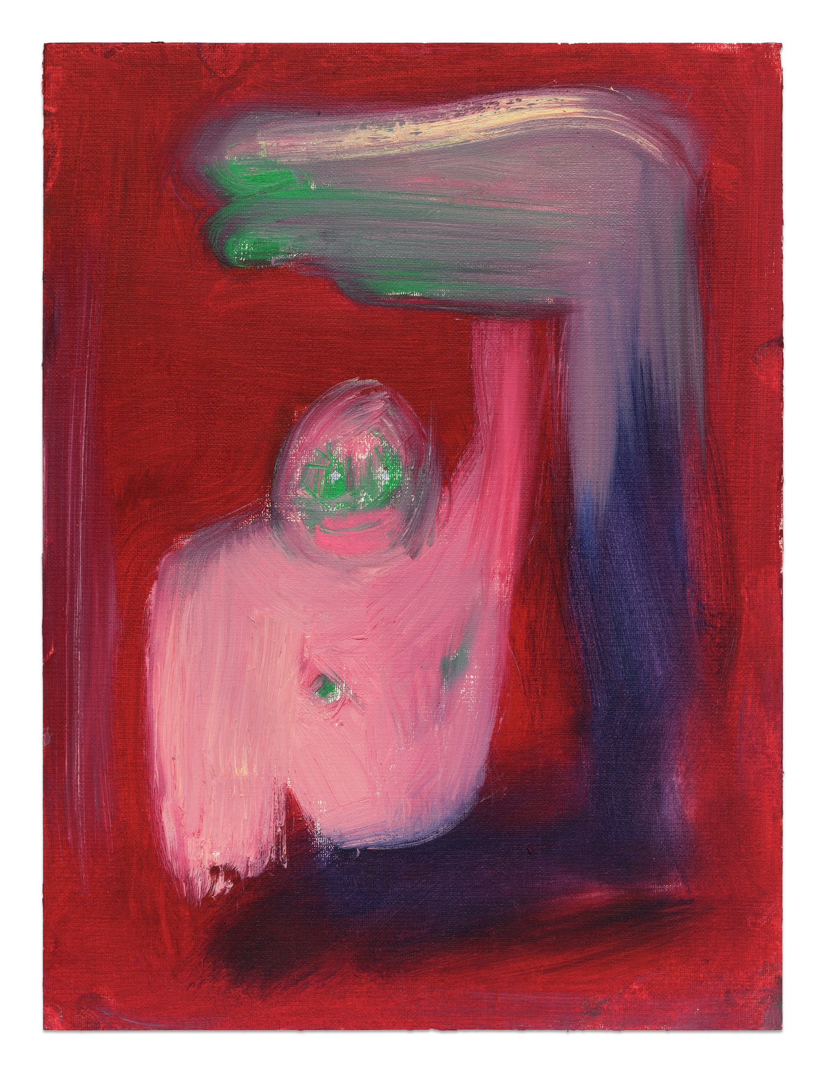 Aneta Kajzer, Big Foot, 2021 Huile sur papier32 × 24 cm / 12 5/8 × 9 1/2 in. | 41 × 33 × 3.5 cm / 16 1/8 × 13  × 1 3/8 in. (encadré/framed)
