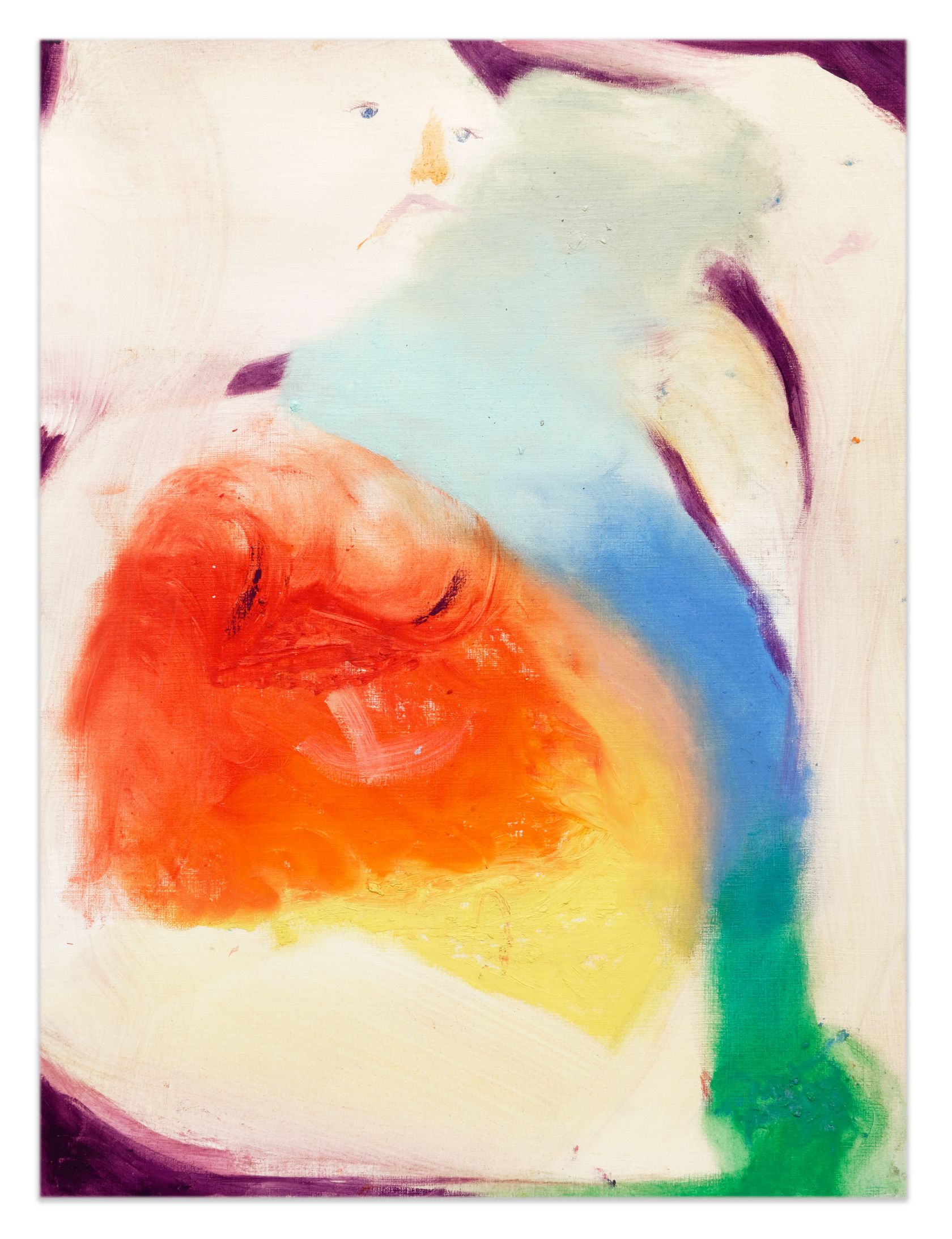 Aneta Kajzer, Rainbow Vibes, 2022 Huile sur papier48 × 36 cm / 18 7/8 × 14 1/8 in. | 57 × 45 × 3.5 cm / 22 1/2 × 17 6/8 × 13 6/8 in. (encadré/framed)