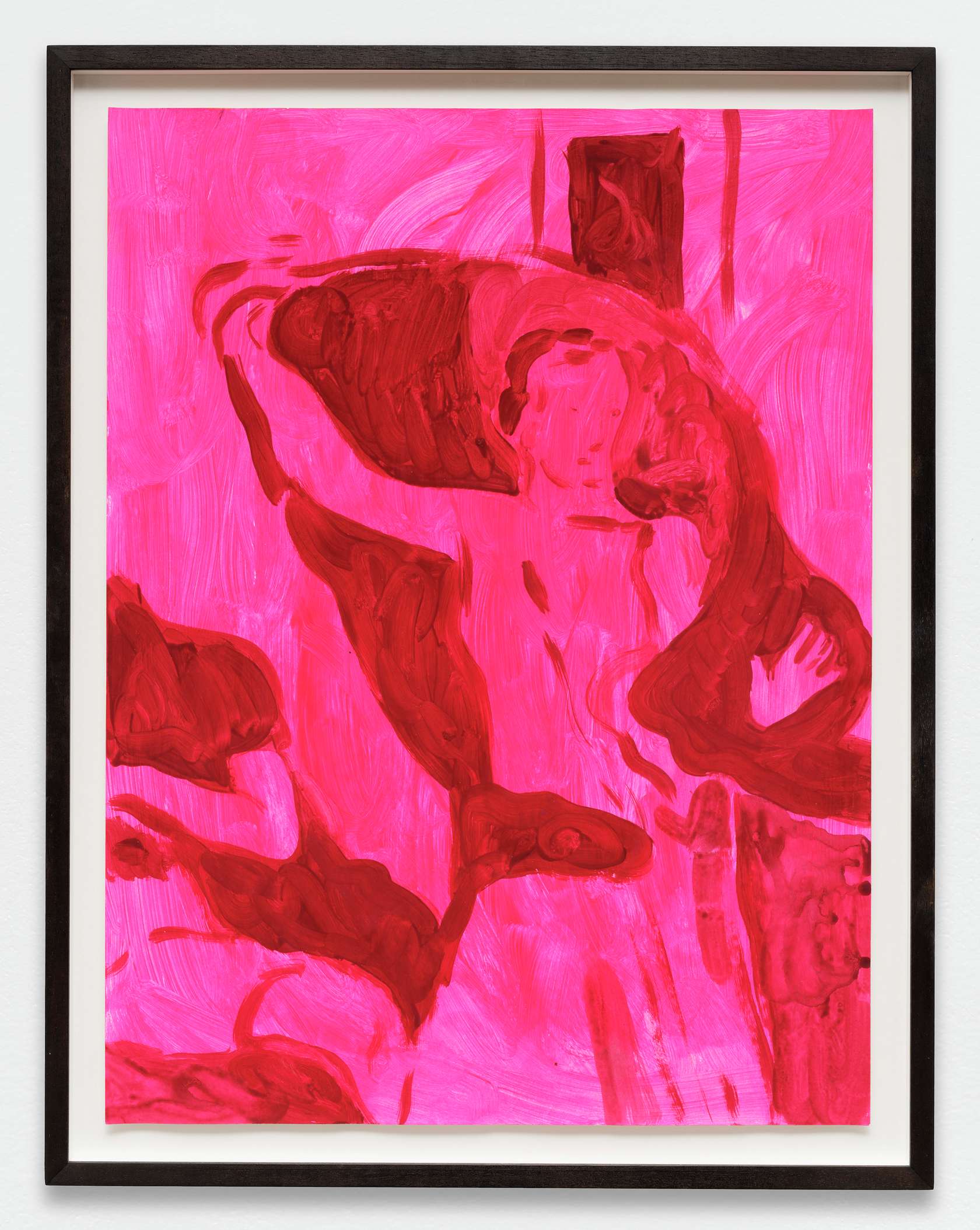 Anthony Cudahy, Villa of the mysteries (pink), 2019 Acrylique sur papier61 × 46 cm / 24 × 18 in.68 × 53 cm / 26 6/8 × 20 7/8 in.