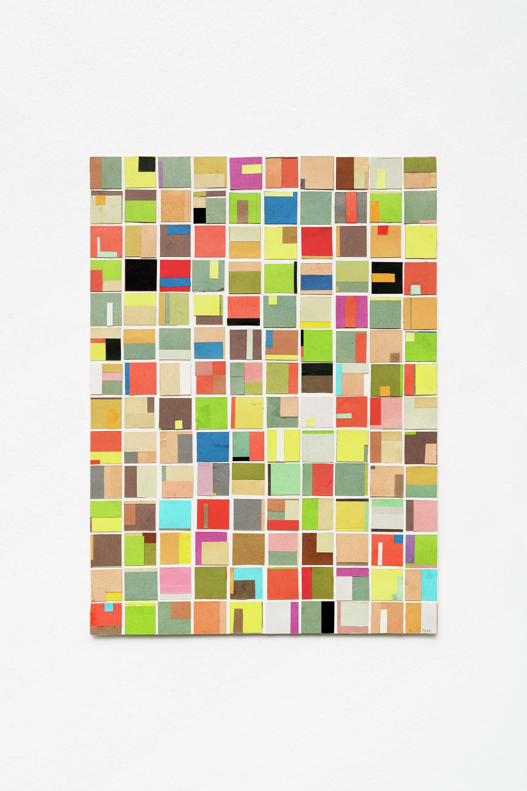 Beat Zoderer, Klebstück, 1992 Collage de papier coloré45 × 32.5 cm / 17 6/8 × 12 6/8 in.