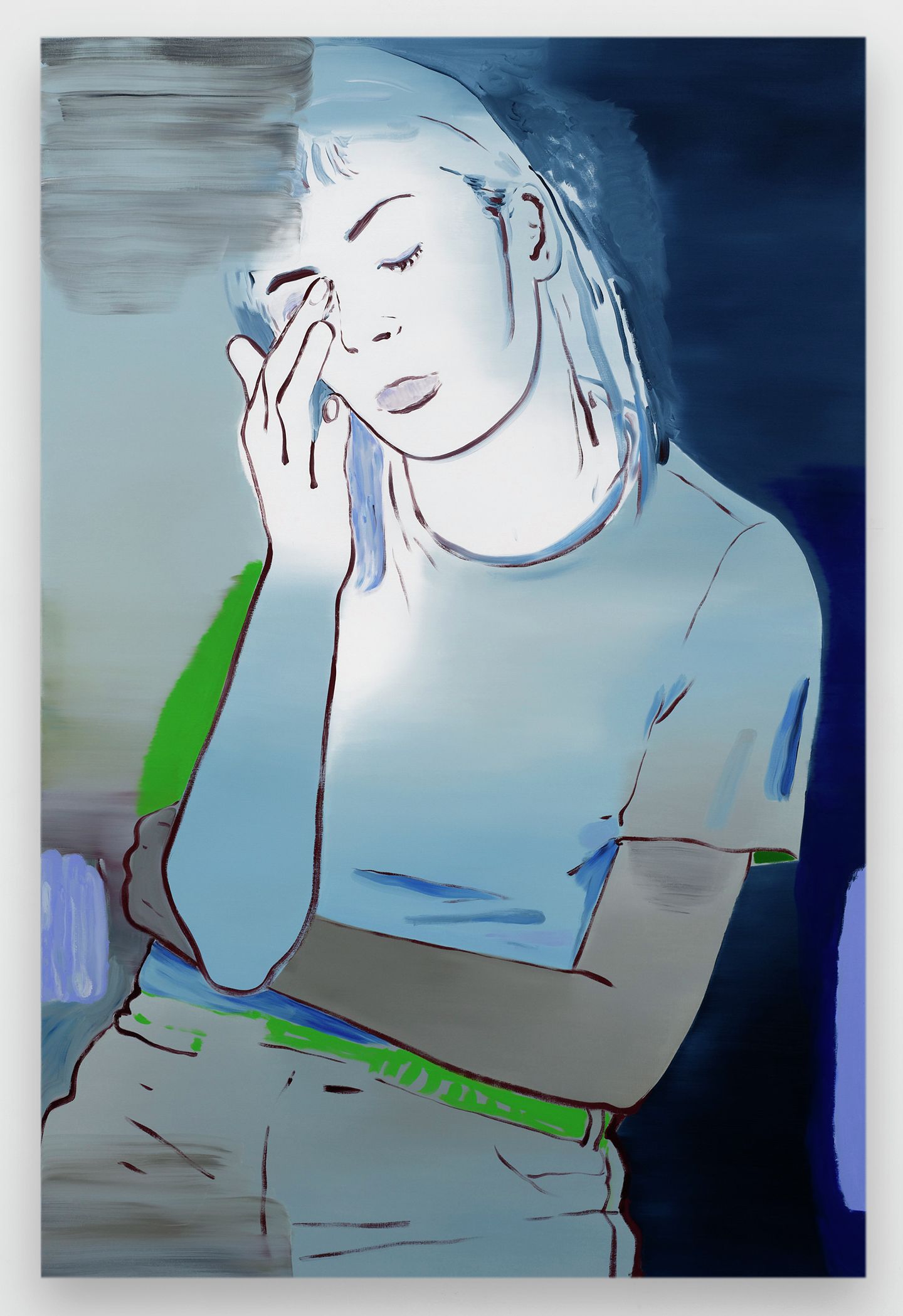 Françoise Pétrovitch, Sans titre, 2021 Huile sur toile240 × 160 cm / 94 1/2 × 63  in.