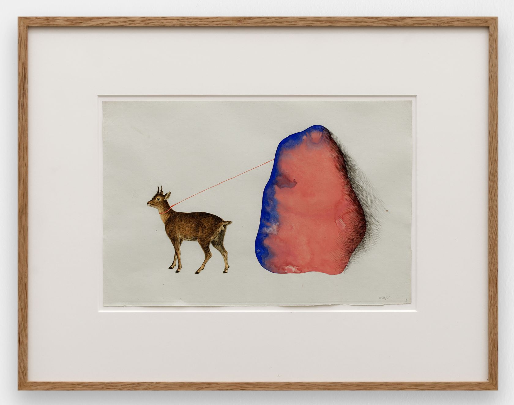Guillaume Dégé, Sans titre, 2021 Gouache et collage sur papier XVIIIe20.5 × 31 cm / 8 1/8 × 12 2/8 in. | 38 × 48.5 × 2.5 cm / 15  × 19 1/8 × 1  in. (encadré/framed)