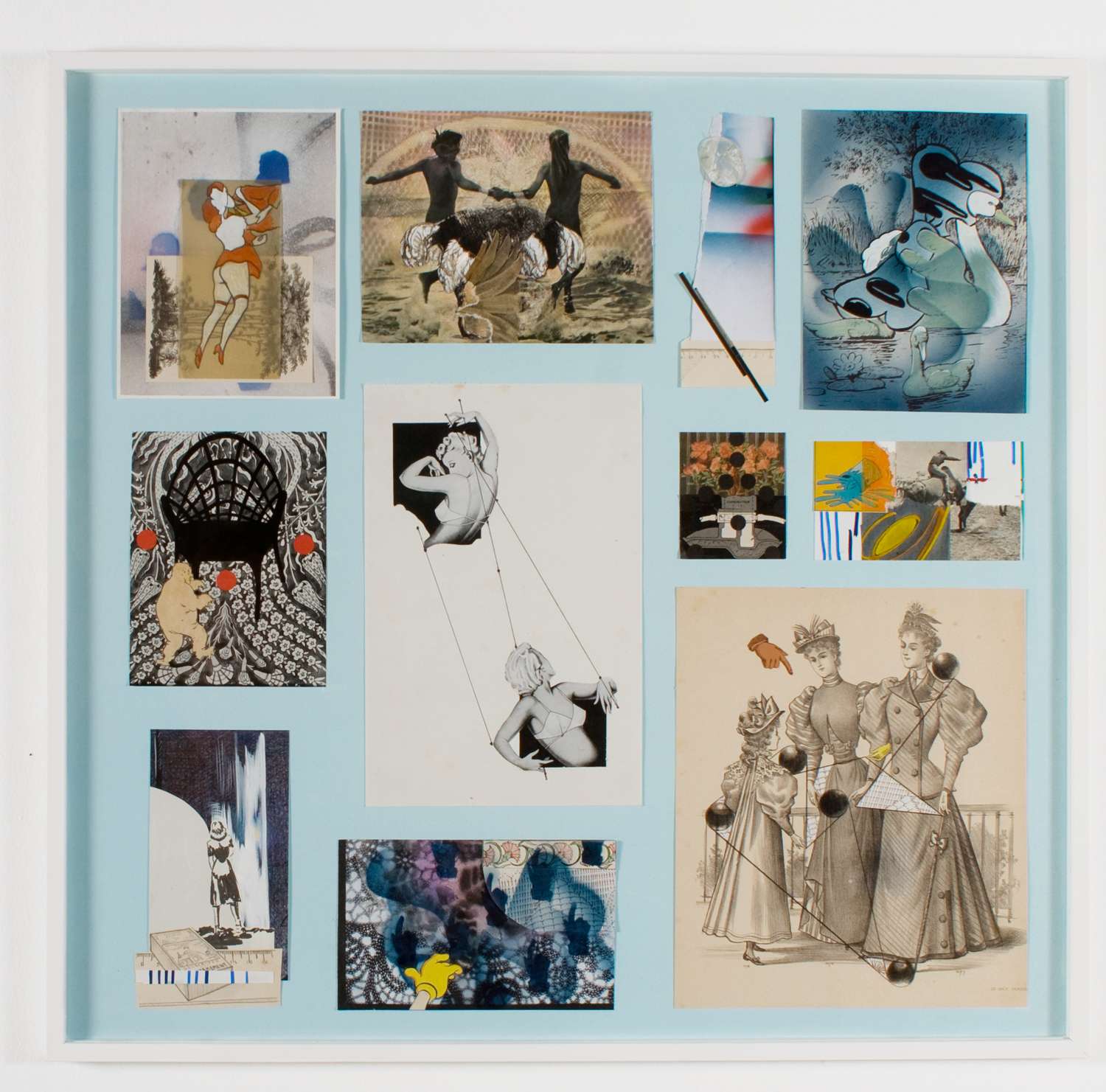 Hippolyte Hentgen, Série Documents, 2016 Collage sur papier73 × 73 cm / 28 6/8 × 28 6/8 in.