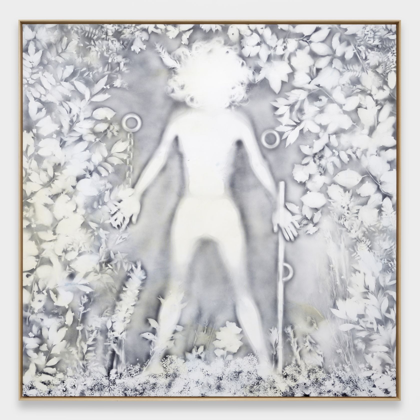 Hippolyte Hentgen, De la série les résistantes, 2021 Acrylique et encre sur toile192 × 193.5 cm / 75 5/8 × 76 1/8 in. | 196 × 197 × 5.5 cm / 77 1/8 × 77 1/2 × 2 1/8 in. (encadré/framed)