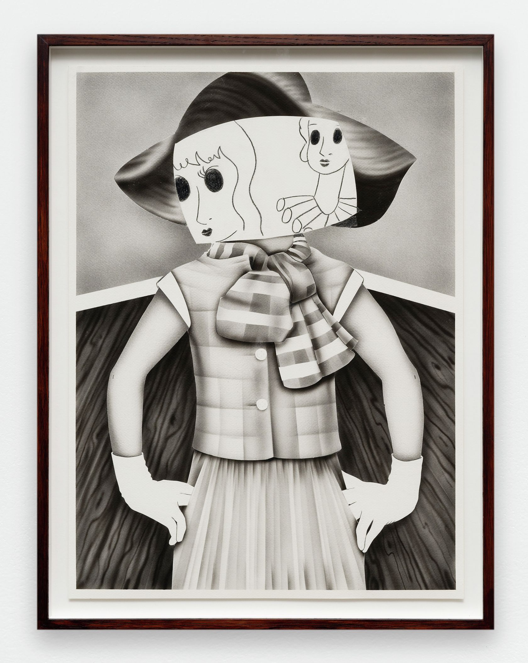 Hippolyte Hentgen, Velvet, 2020 Encre et crayon sur papier62 × 42 cm / 24 3/8 × 16 1/2 in. | 69 × 53 × 3.5 cm / 27 1/8 × 20 7/8 × 1 3/8 in. (encadré/framed)