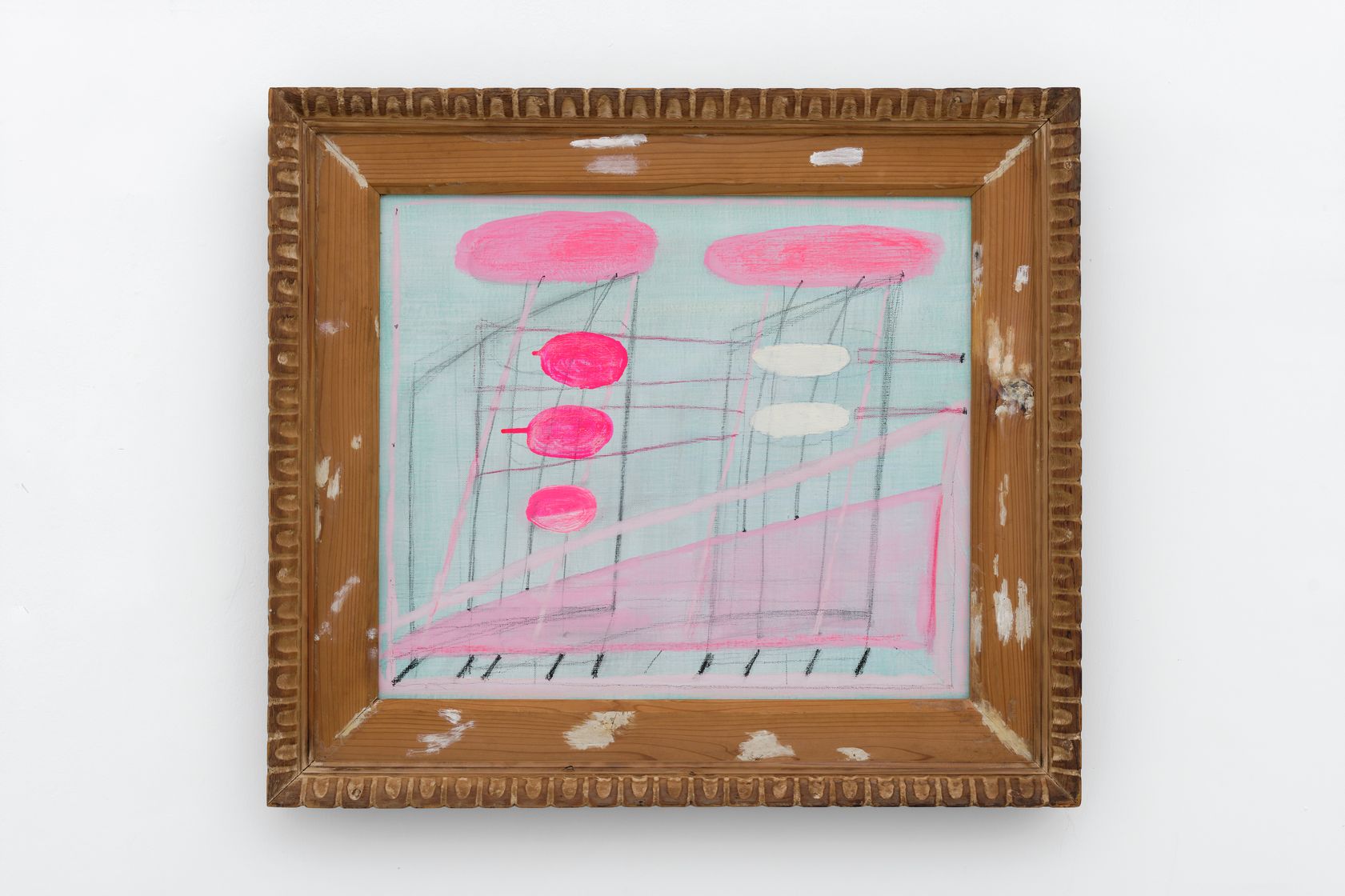 Hiroshi Sugito, Untitled, 2021 Acrylique et fusain sur toile45.5 × 53.5 cm / 17 7/8 × 21 1/8 in. | 62 × 70 cm / 24 3/8 × 27 1/2 in. (encadré/framed)