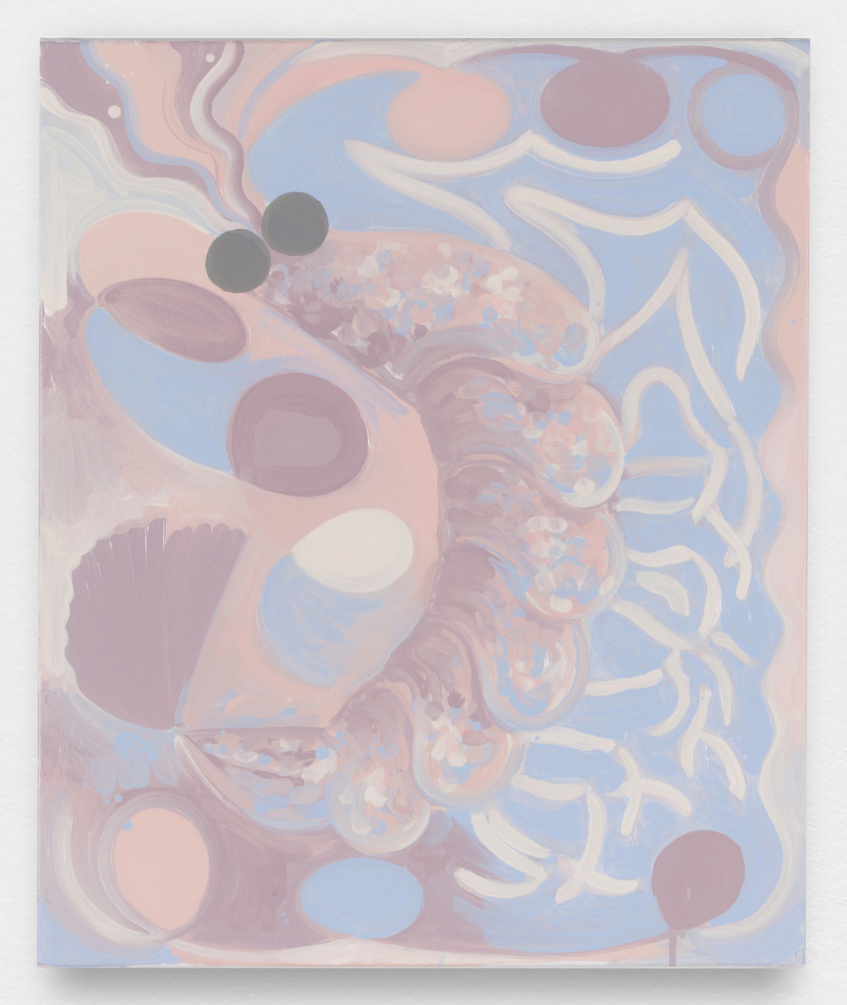 Hugo Capron, Bonbon crevette (guimauve), 2022 Huile sur toile 60 × 50 cm / 23 5/8 × 19 5/8 in.