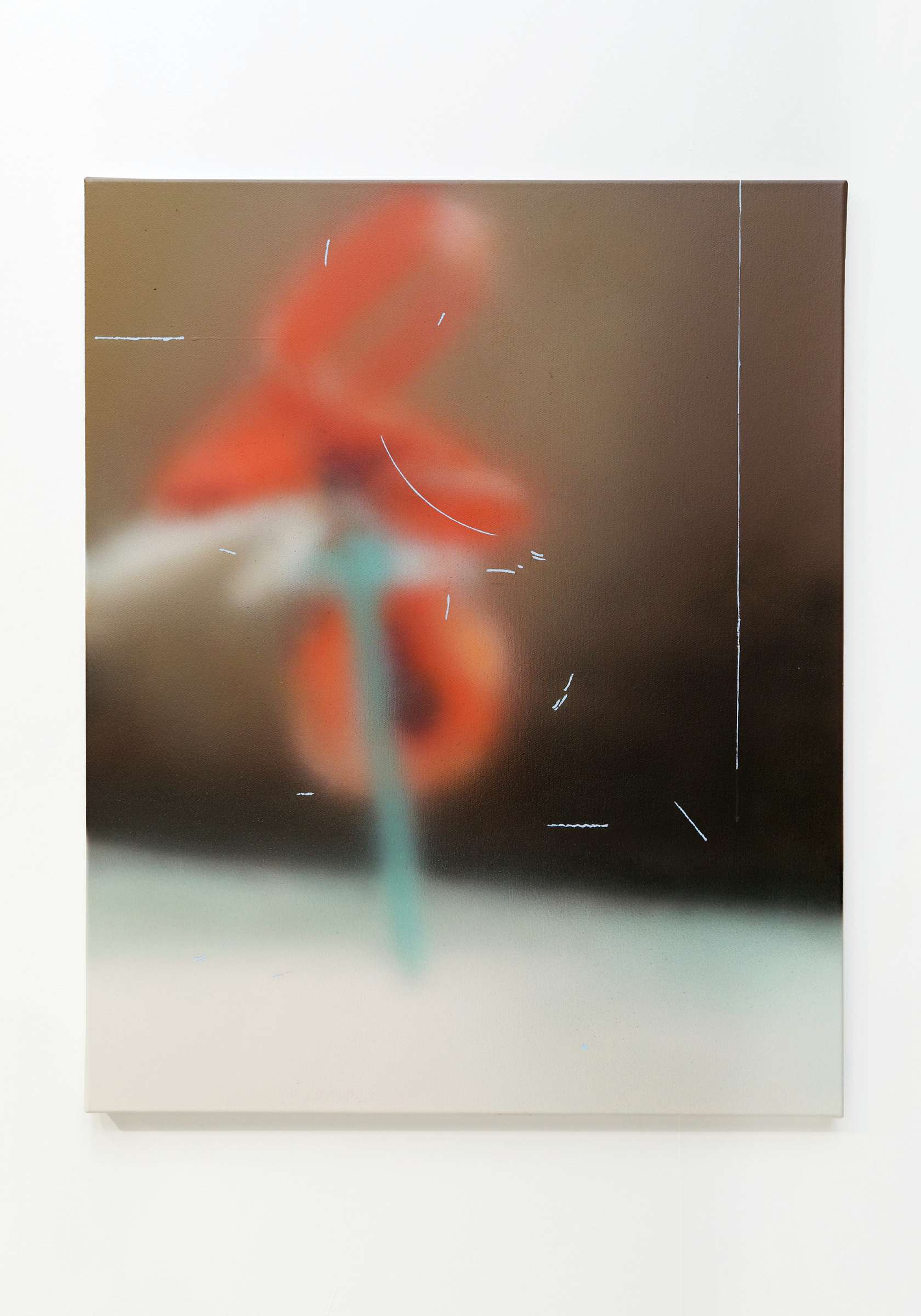 Julien Tiberi, Cross Stick, 2015 Acrylique sur toile80 × 65 cm / 31 1/2 × 25 5/8 in.