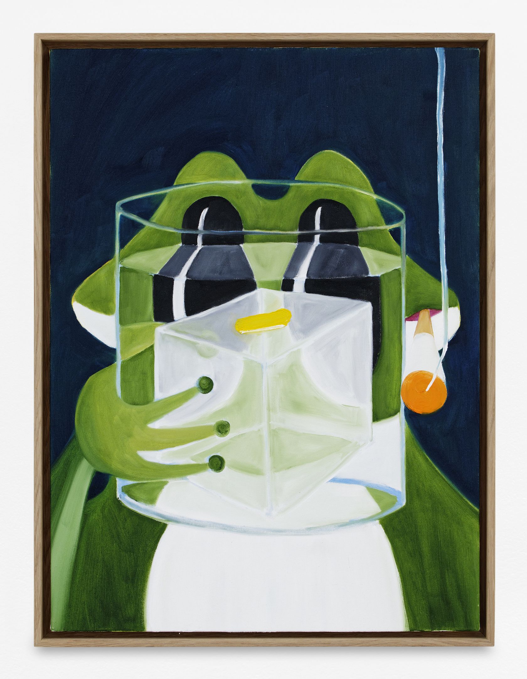 Keith Boadwee, Vodka Martini Rocks with a Twist, 2021 Huile sur toile76 × 56 cm / 30 × 22 in. | 80 × 60 × 4 cm / 31 1/2 × 23 5/8 × 1 5/8 in. (encadré/framed)