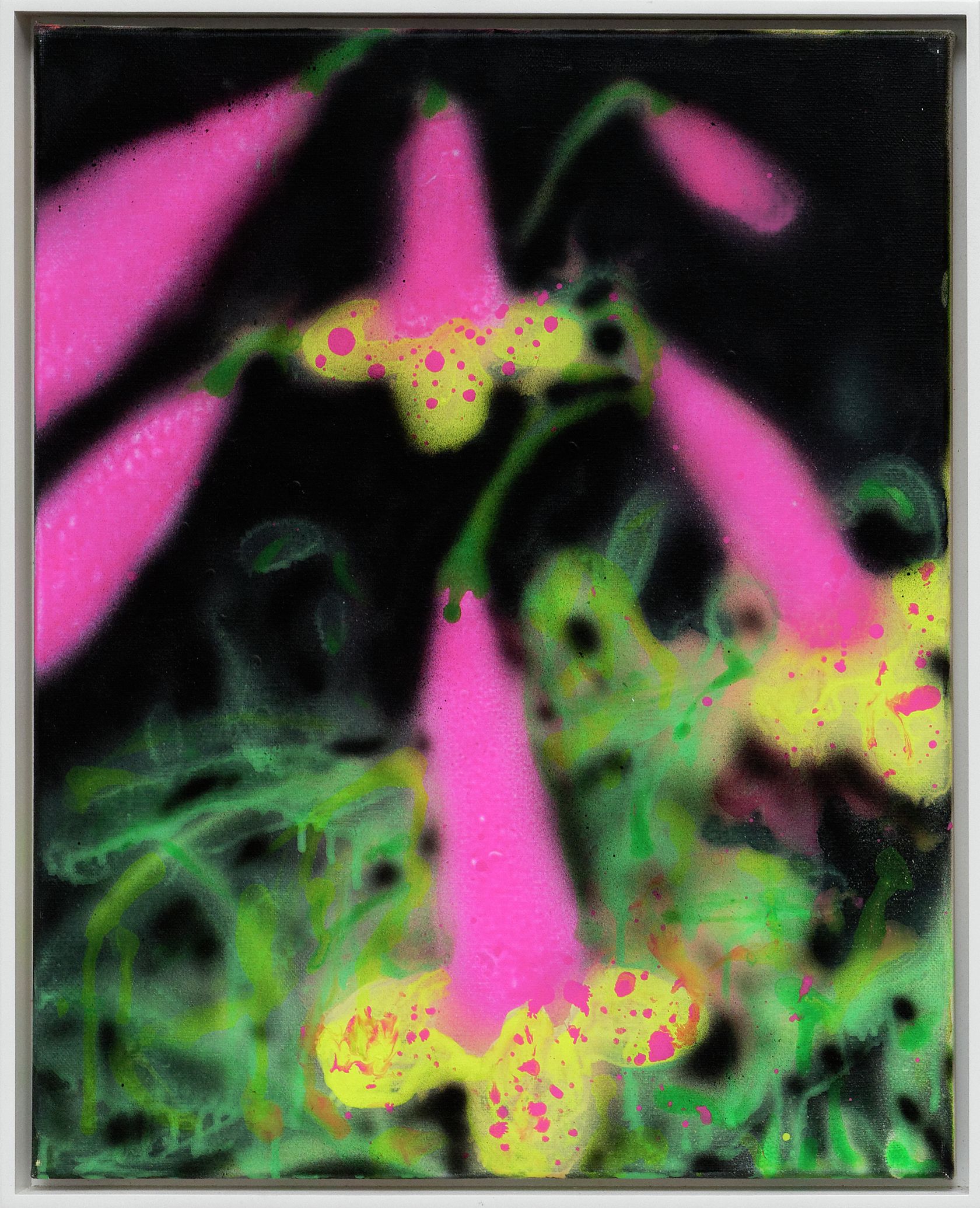 Kevin Ford, Pink and Yellow Orchids, 2019 Acrylique sur toile51 × 41 cm / 20 × 16 in. | 53 × 43 × 4 cm / 20 7/8 × 16 7/8 × 1 5/8 in. (encadré/framed)