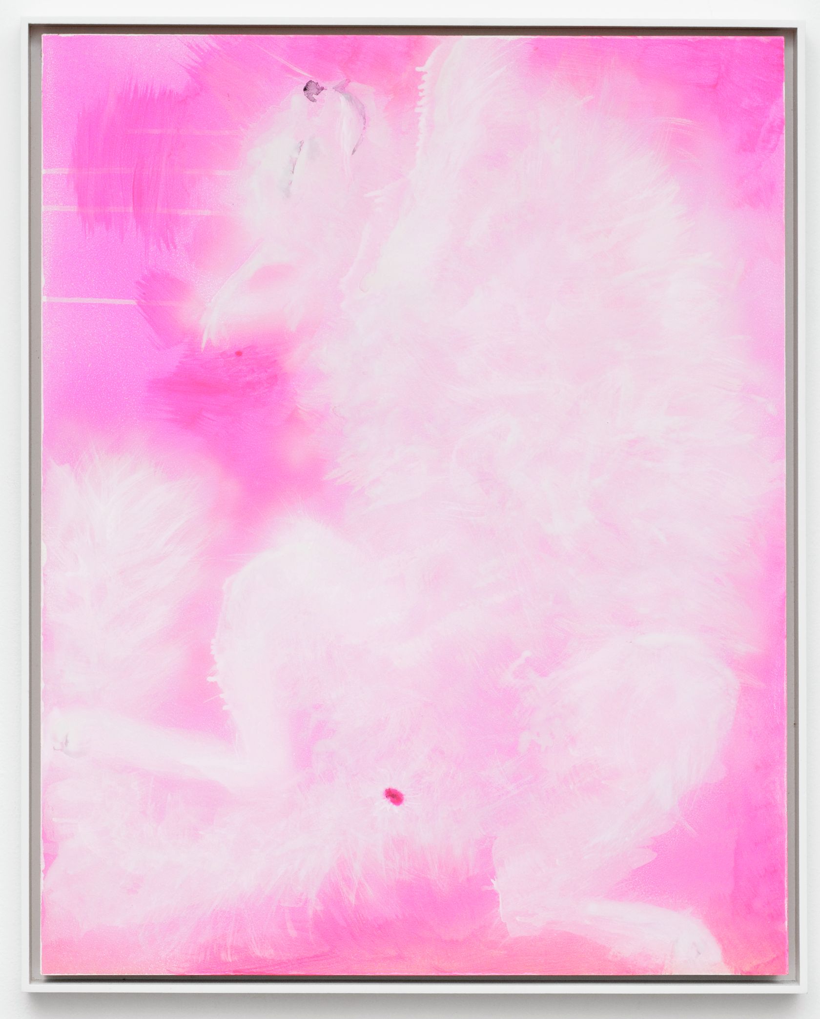 Kevin Ford, White Kitty, 2019 Acrylique sur panneau76 × 61 cm / 30 × 24 in. | 79 × 64 cm / 31 1/8 × 25 2/8 in. (encadré/framed)