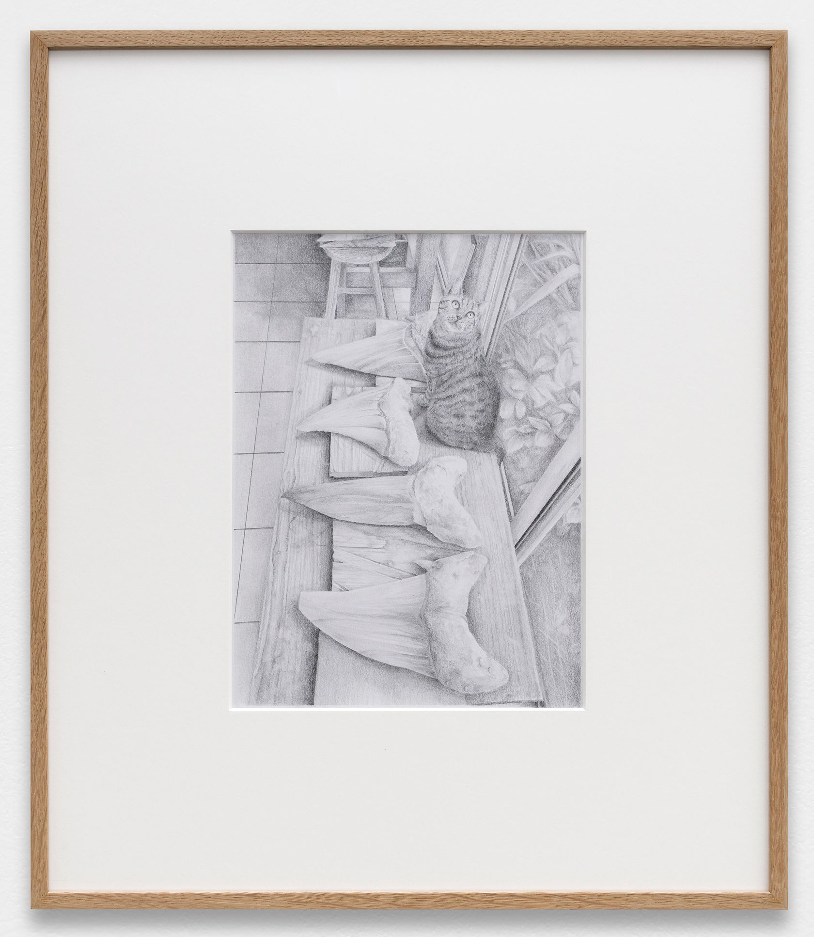 Laurent Le Deunff, Grelot, 2020 Crayon sur papier27 × 20 cm / 10 5/8 × 7 7/8 in. | 49 × 42 × 2.5 cm / 19 2/8 × 16 1/2 × 1  in. (encadré/framed)