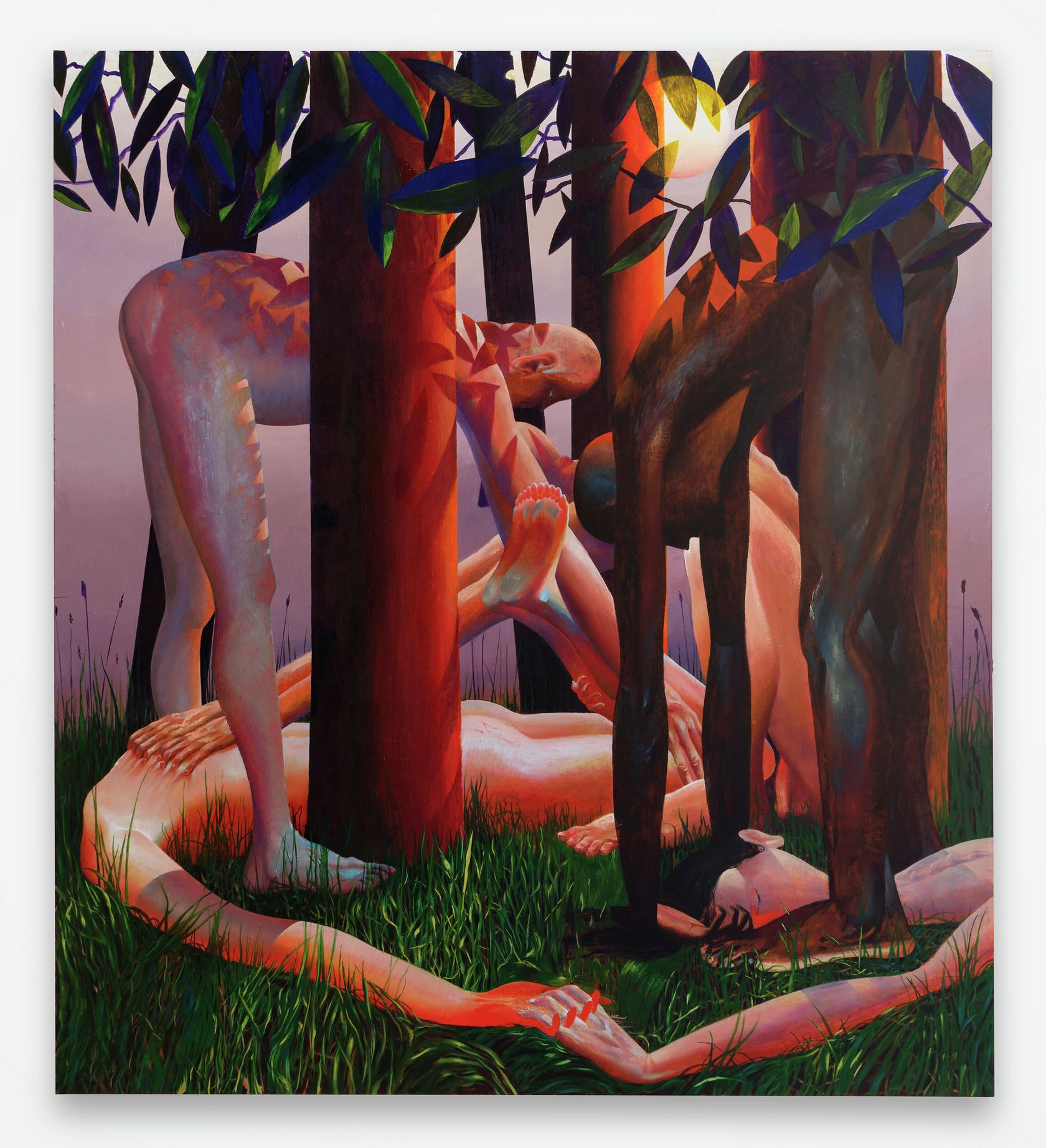 Laurent Proux, Dans la forêt III, 2021 Huile sur toile200 × 180 cm / 78 6/8 × 70 7/8 in.