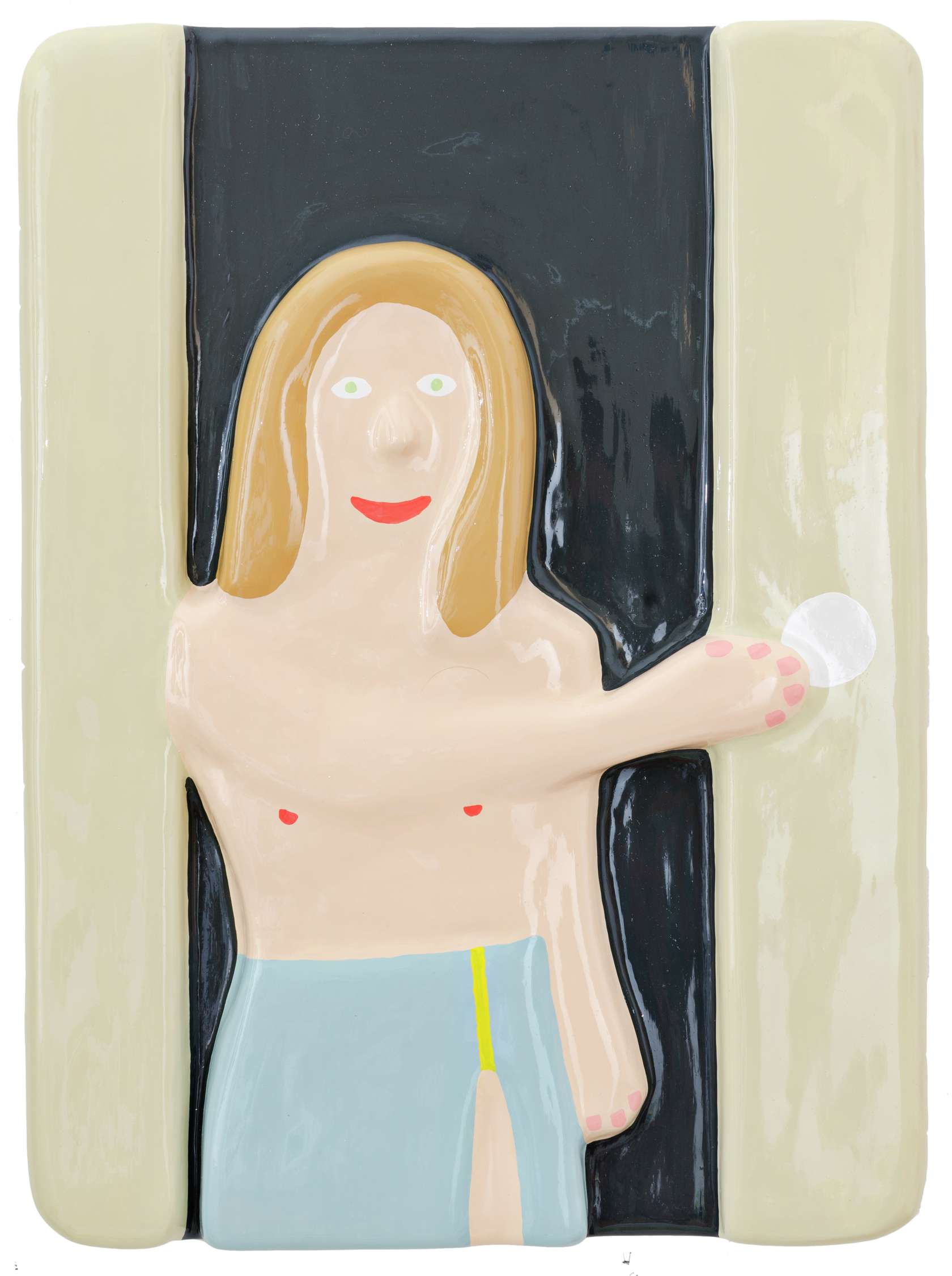 Louis Gary, Alice, 2019 Polystyrène, bois, plâtre, peinture58 × 43 × 4 cm / 22 7/8 × 16 7/8 × 1 5/8 in.