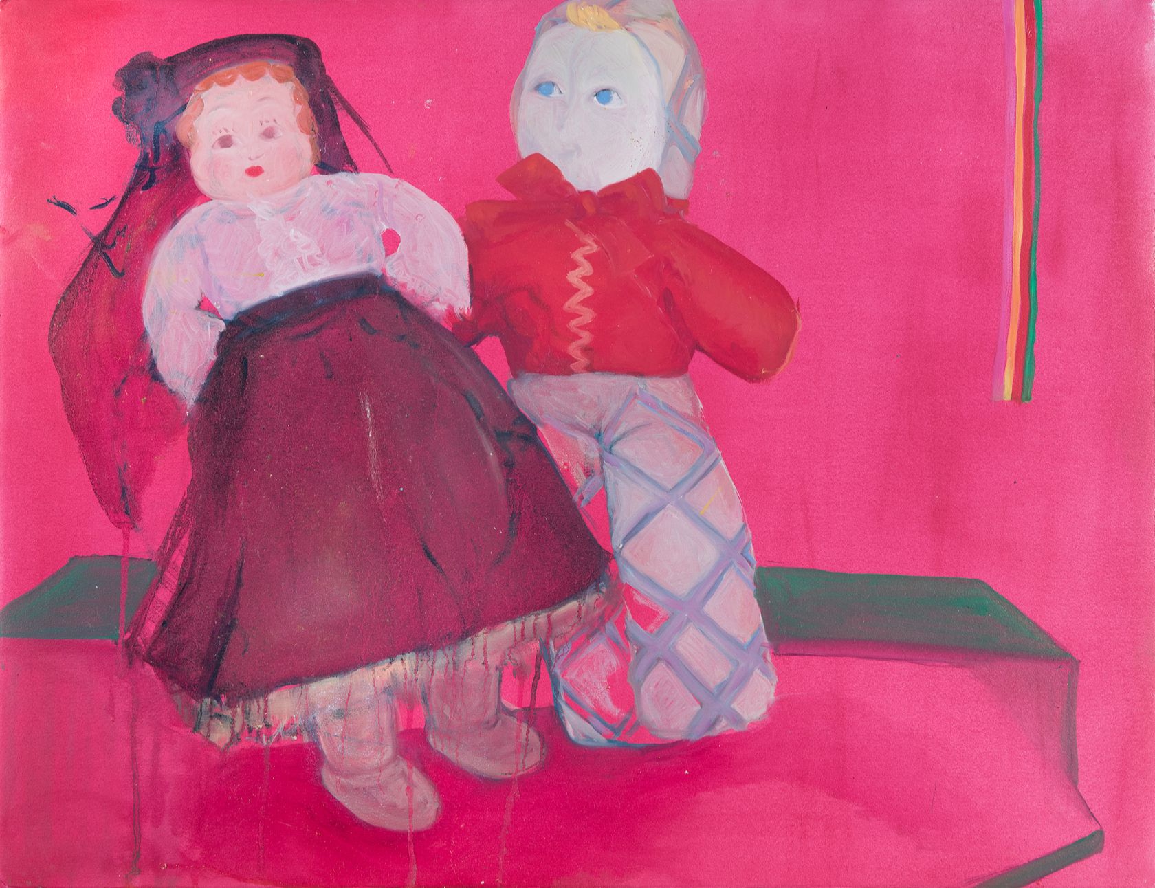 Philemona Williamson, Bound Petticoat, 2018 Huile sur papier56 × 76 cm / 22 × 30 in. | 64 × 84 × 4 cm / 25 2/8 × 33 1/8 × 1 5/8 in. (encadré/framed)