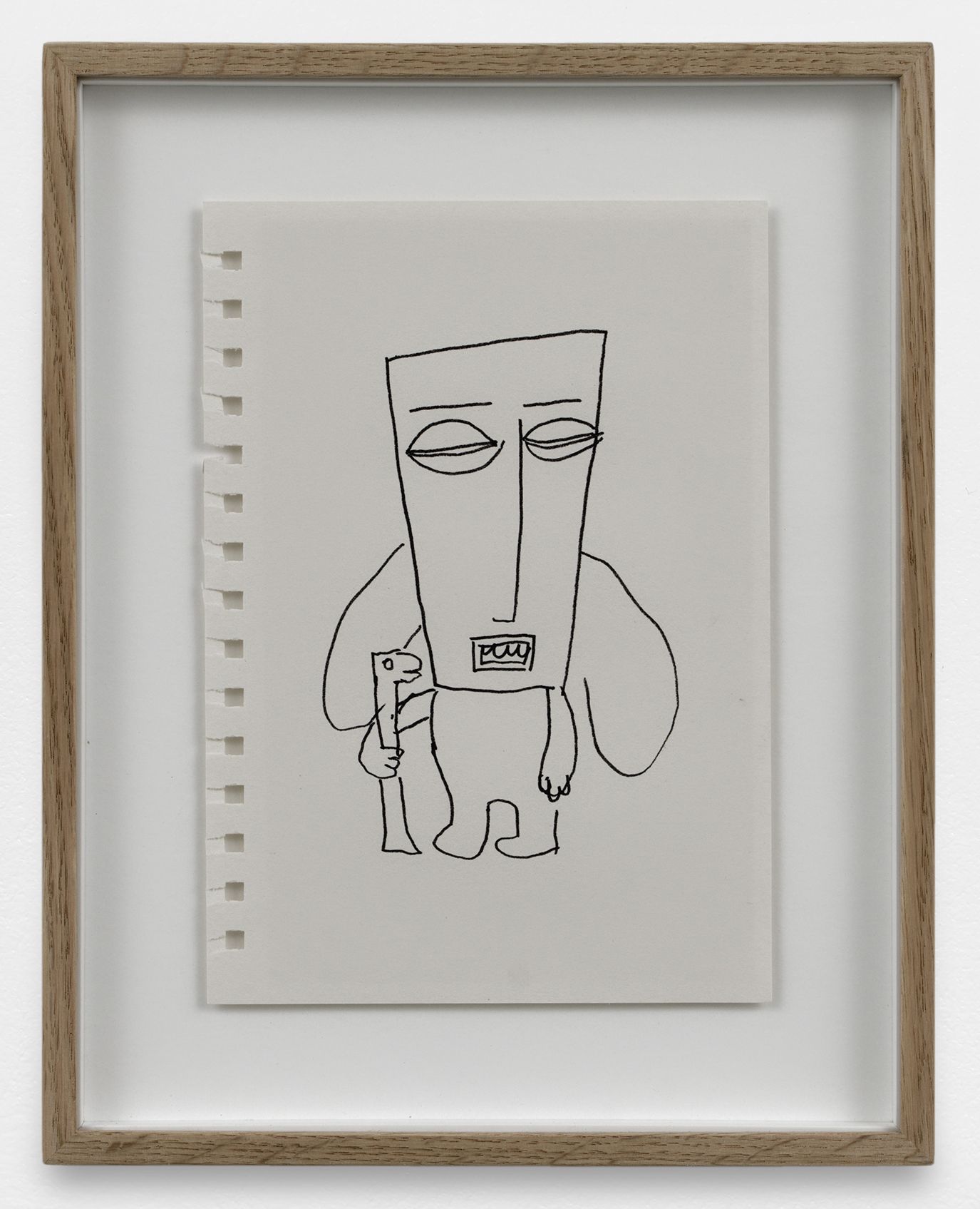 Stefan Rinck, Sans titre, 2021 Encre sur feuille de carnet de dessin21 × 14.8 cm / 8 2/8 × 58 2/8 in. | 30 × 23.4 × 3 cm / 11 6/8 × 9 2/8 × 1 1/8 in. (encadré/framed)