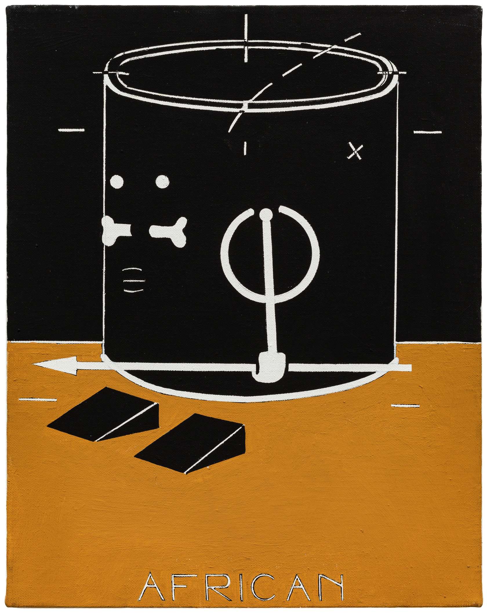 Steve Gianakos, African, 1987 Acrylique sur toile45.5 × 36 cm / 17 7/8 × 14 1/8 in.