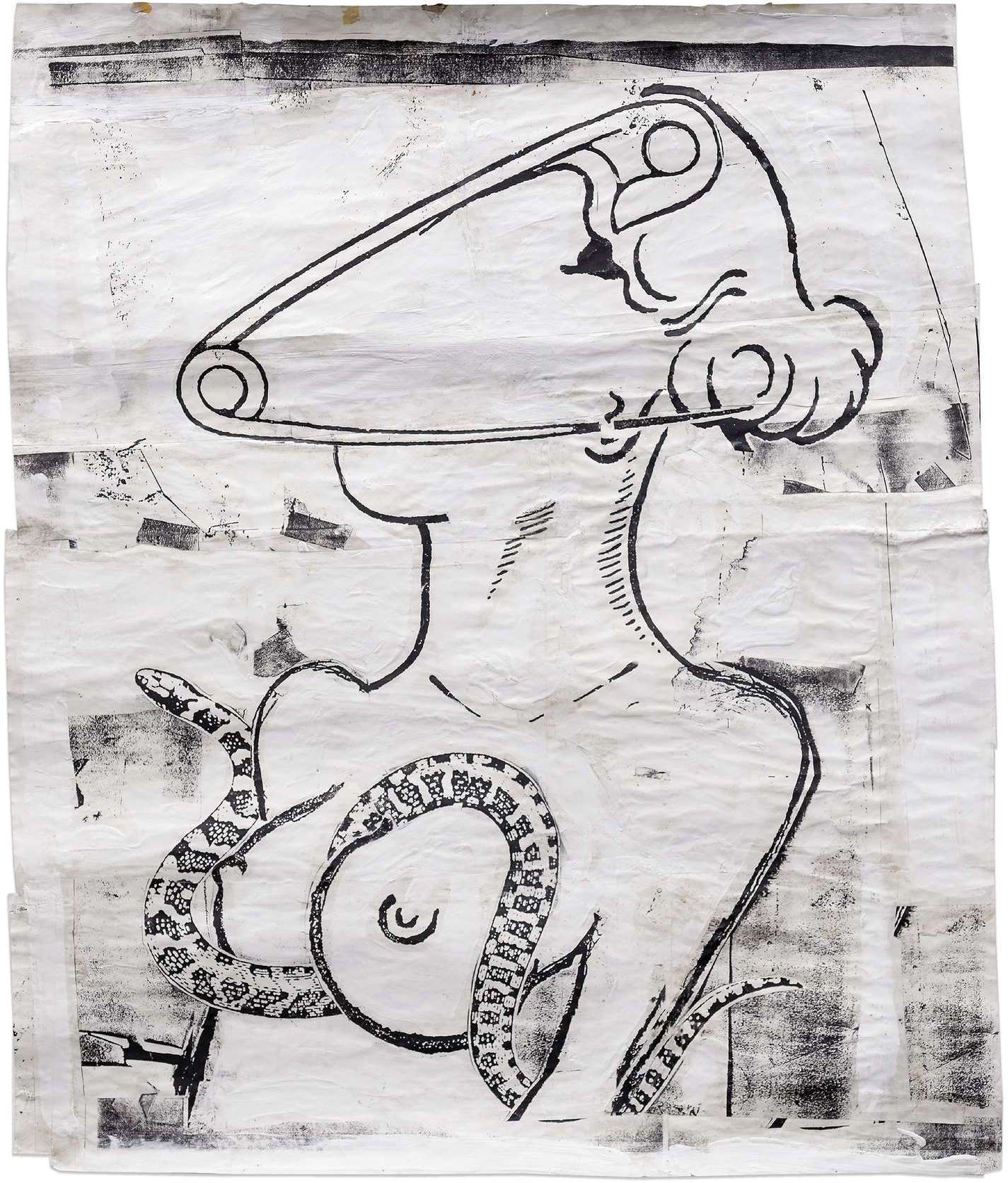 Steve Gianakos, It looked simple but did not always act that way, 2008 Techniques mixtes sur papier83 × 68 cm / 32 5/8 × 26 6/8 in.