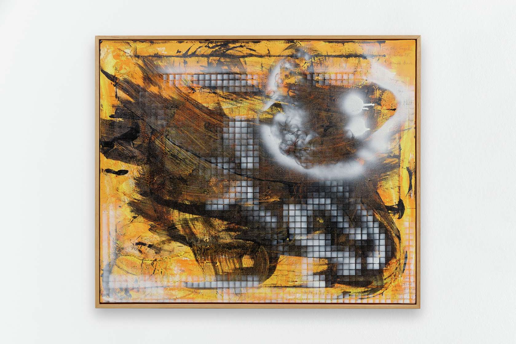 William S. Burroughs, For the Angel of Death Spreads His Wings..., 1993 Crayon, acrylique et peinture aérosol sur toile63 × 76 cm / 24 6/8 × 29 7/8 in.